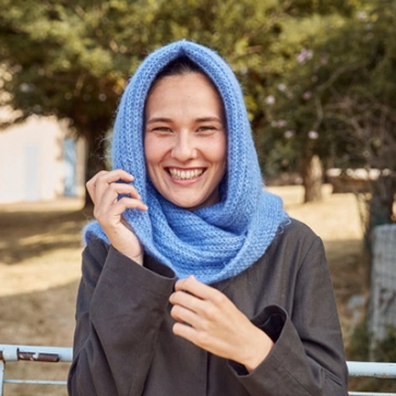 Écharpe capuche en laine