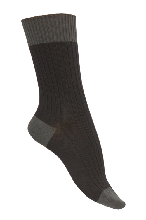 Chaussettes sans élastique fil d'écosse bio bicolores