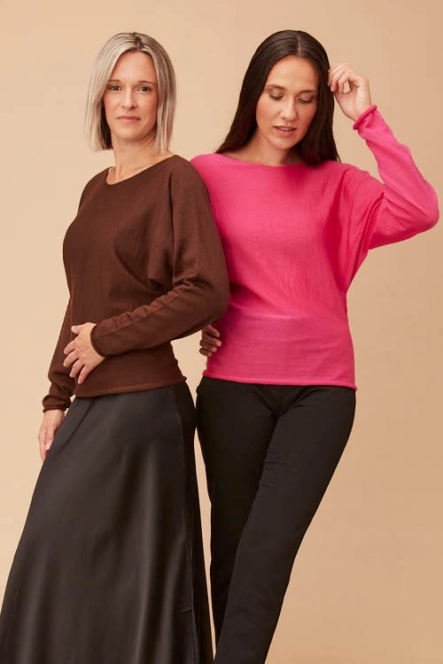 Pull en laine mérinos chauve-souris