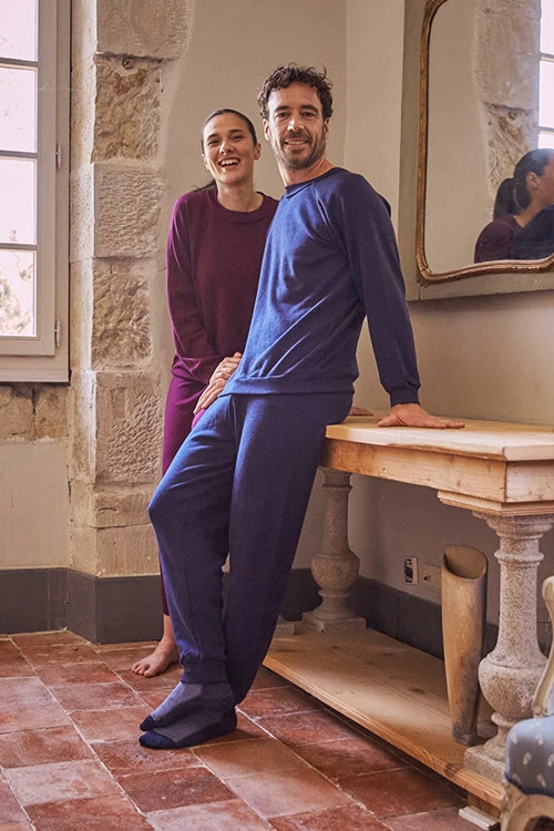 Pyjama laine mérinos homme