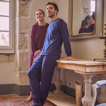 Pyjama laine mérinos homme