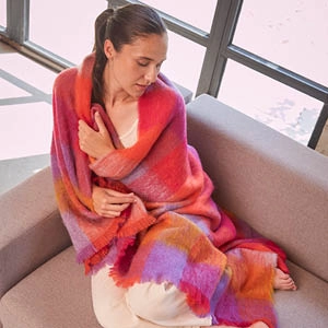 Plaid laine mohair écossais 