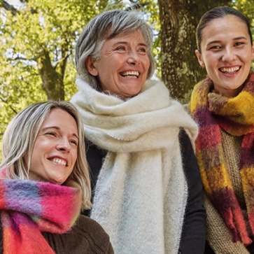 Étole laine mohair et soie pour femme