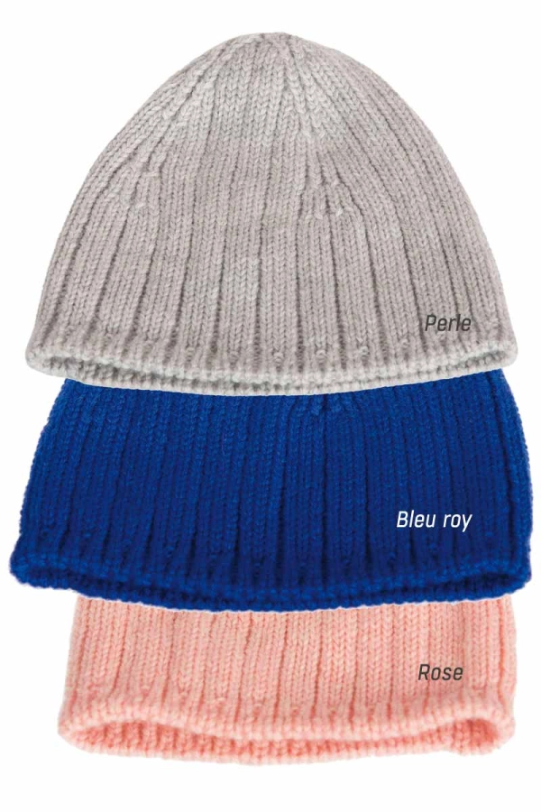 Bonnet laine bebe couleurs