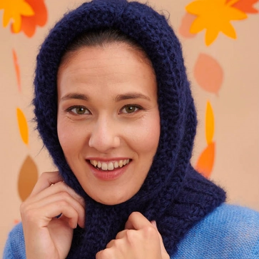 Cagoule en laine mohair pour femme