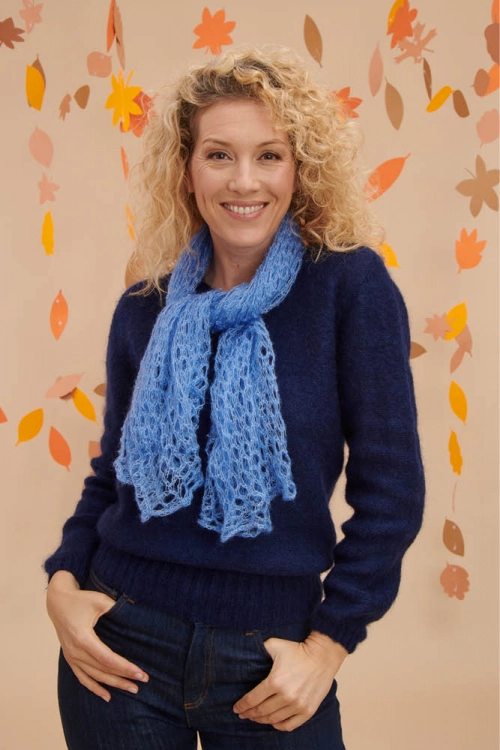 Carré laine mohair et soie pour femme