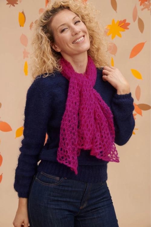 Carre foulard laine mohair et soie carre I