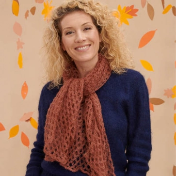 Tour de cou en laine mohair pour femme