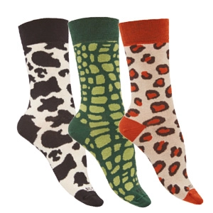 Chaussettes en coton bio animales 