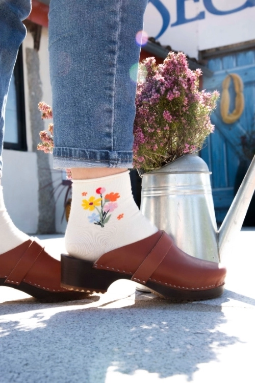 Chaussettes fleurs COTCF 4