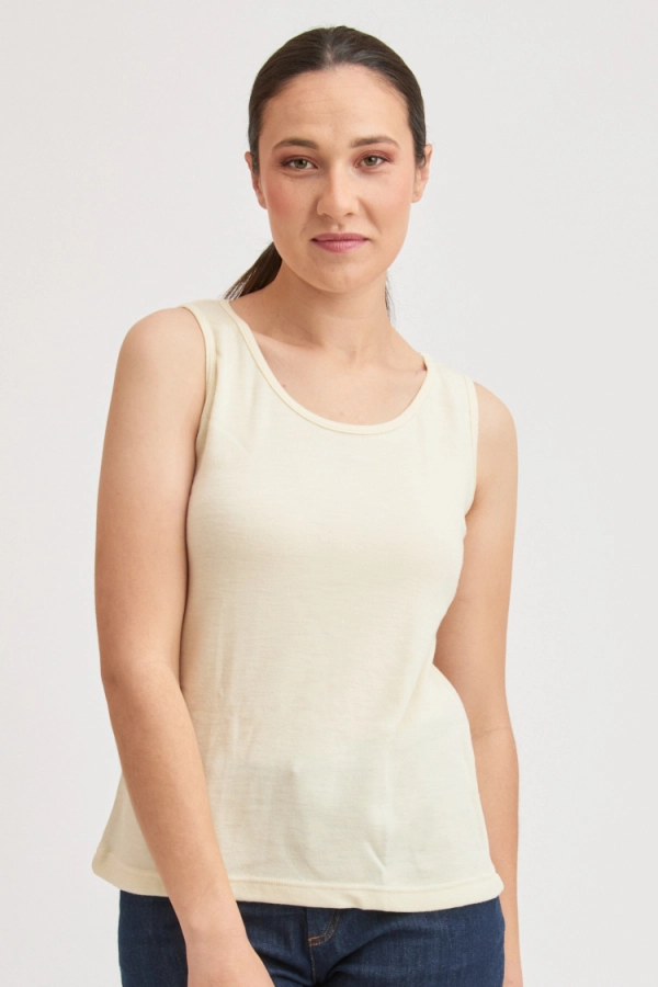 Débardeur laine col rond