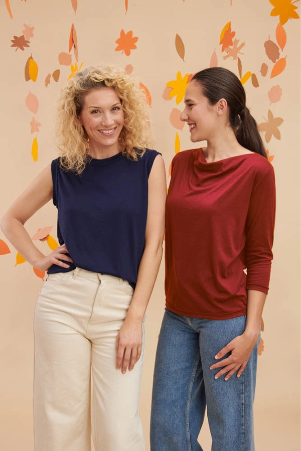 Debardeur merinos extra fin femme mfd D