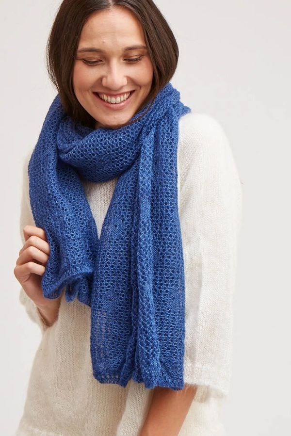 Écharpe en duvet de mohair et soie pour femme