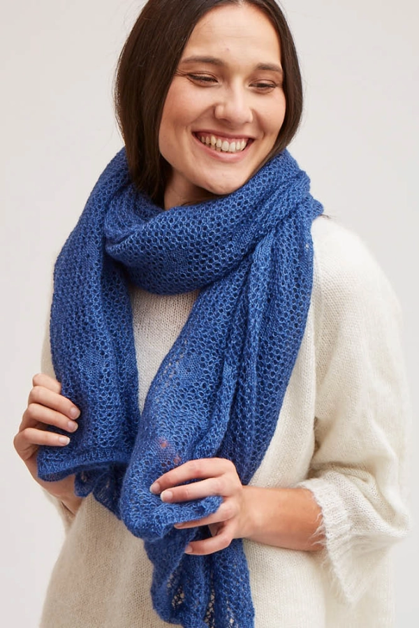 Echarpe laine mohair soie etole 2