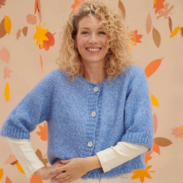 Gilet en laine fantaisie pour femme