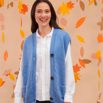 Gilet en laine mohair et soie cosy pour femme