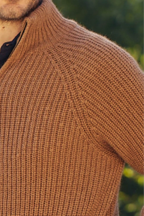 Gilet laine chameau homme chaha 3