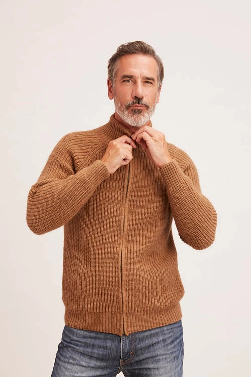 Gilet laine chameau homme chaha 5