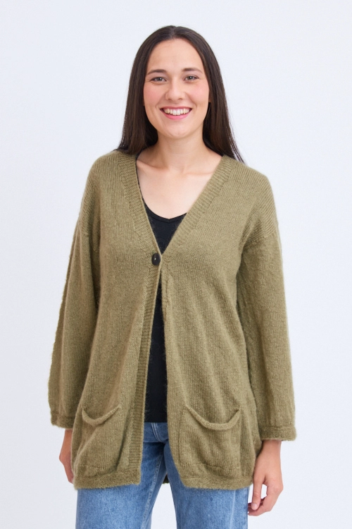 Gilet laine mohair long femme gbmn 3b