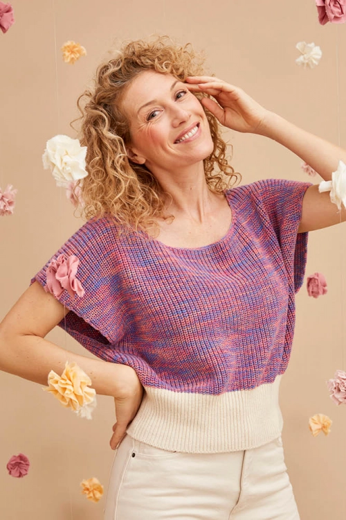 Haut sans manches coton imprime cohsm pe24 3