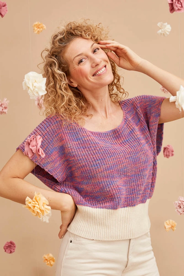 Haut sans manches coton imprime cohsm pe24 3