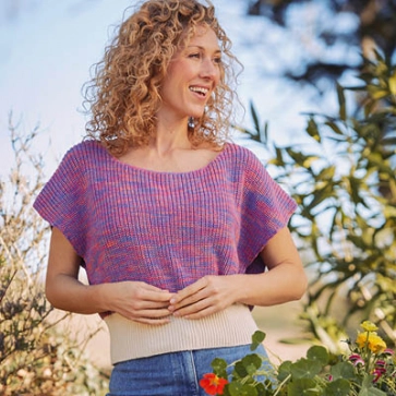 Haut sans manches en coton bio imprimé pour femme 