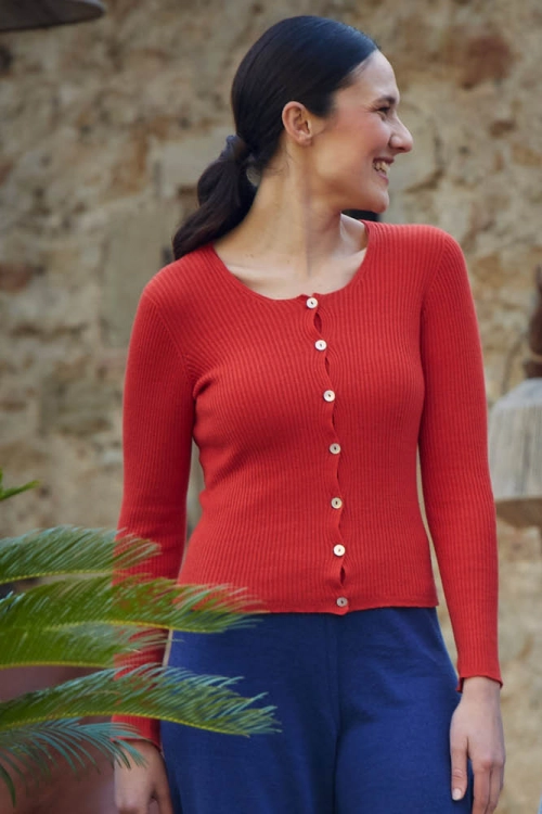 Gilet fin en lin coton bio et seacell