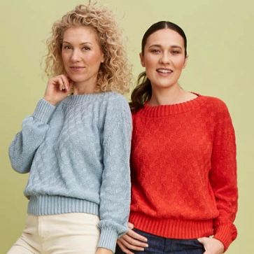 Pull manches longues lin et coton bio/seacell pour femme 