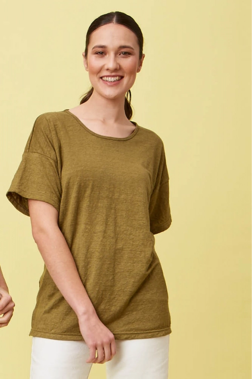 Tunique longue en lin pour femme 