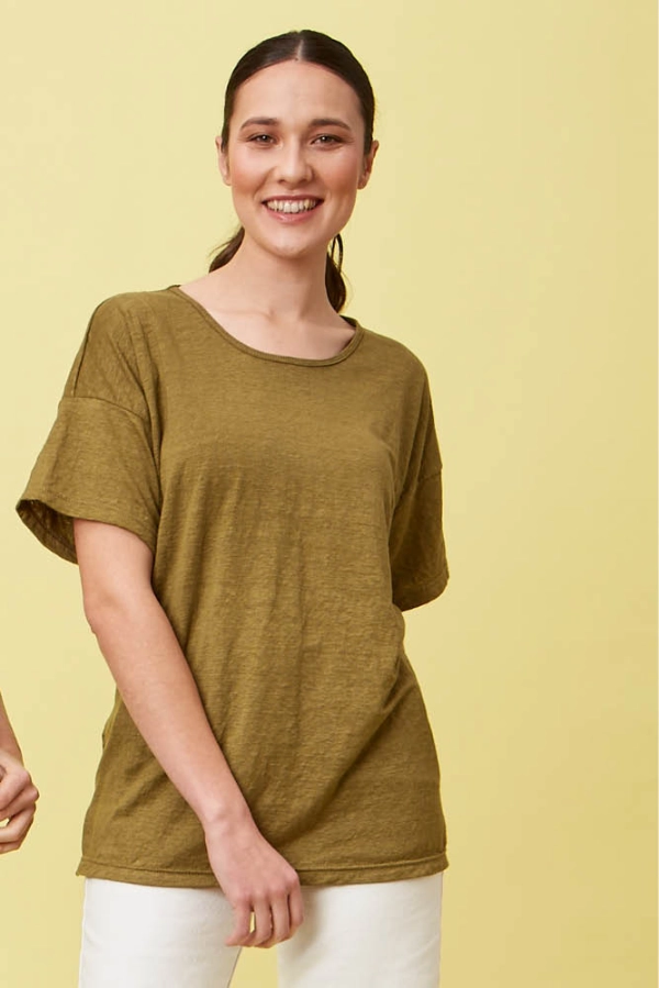 Tunique longue en lin pour femme 