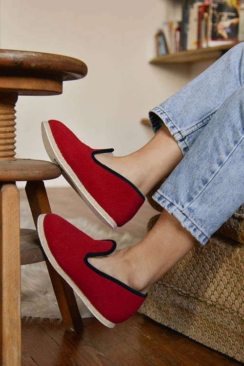 Panti rouge hermes charentaise