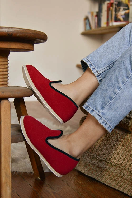 Panti rouge hermes charentaise