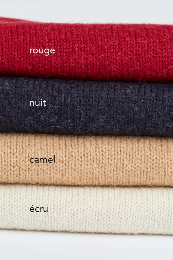 Pull alpaga manches courtes alpcf bam couleurs