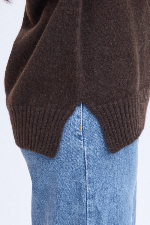 Pull col roule losange yack femme ypl 4b