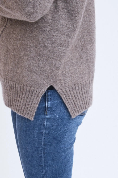 Pull col roule losange yack femme ypl 5b