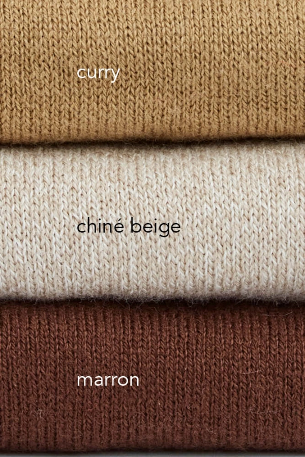 Pull col v coton bio chv bam couleurs