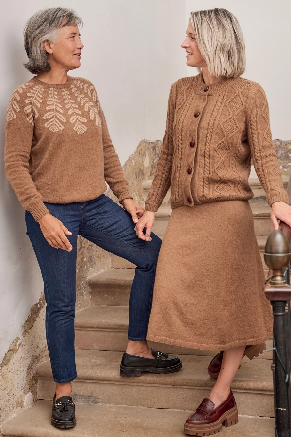 Pull en laine jacquard pour femme 