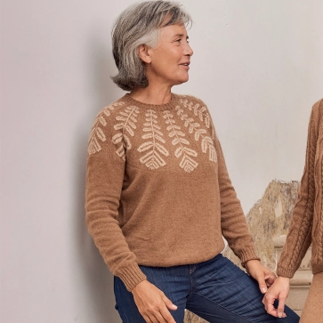 Pull en laine jacquard pour femme 