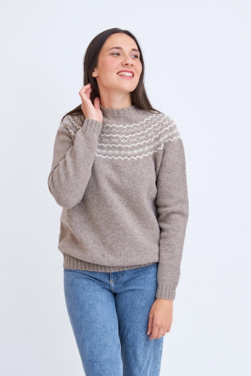 Pull laine merinos arles jacquard femme pastpj 3
