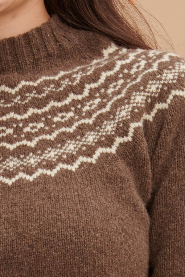 Pull laine merinos arles jacquard femme pastpj 5