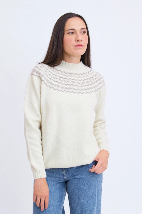 Pull laine merinos arles jacquard femme pastpj 8