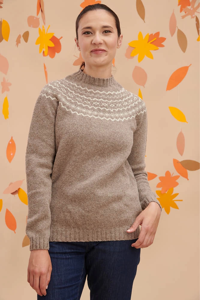 Pull laine merinos arles jacquard femme pastpj D