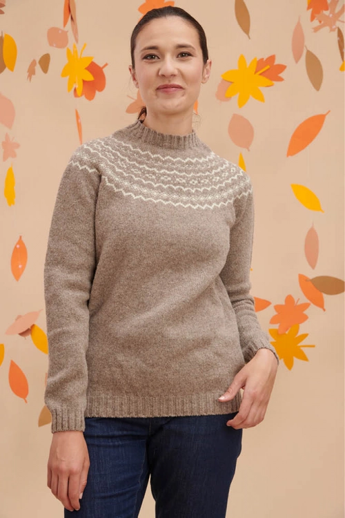 Pull laine merinos arles jacquard femme pastpj D