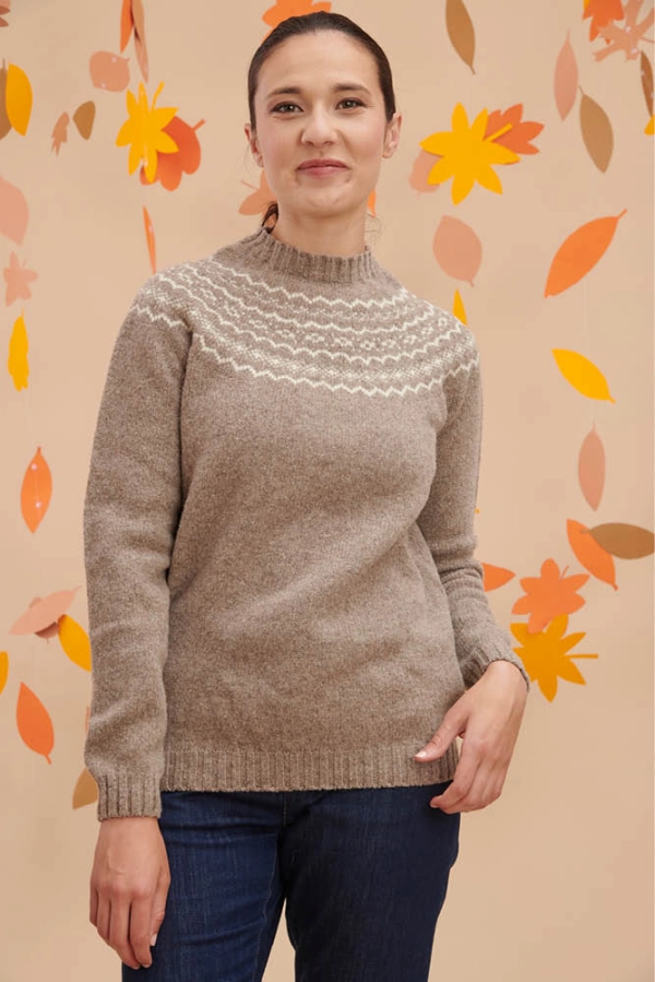 Pull laine merinos arles jacquard femme pastpj D