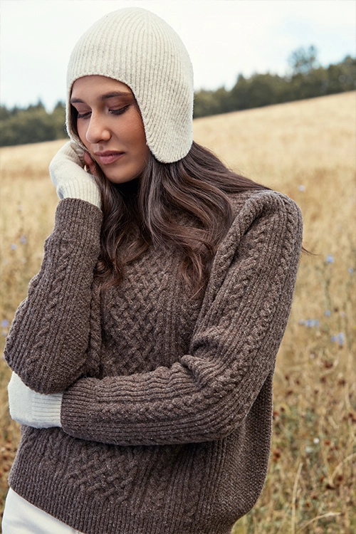 Pull laine merinos arles torsade femme pastptf 6