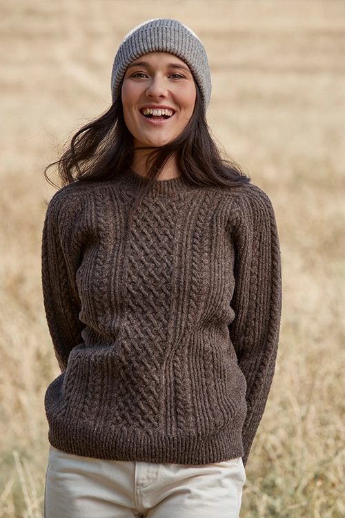 Pull laine merinos arles torsade femme pastptf 7