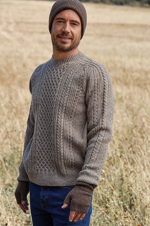 Pull laine merinos arles torsade homme pastpth 5