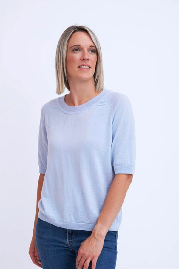 Pull laine merinos manches courte mff 4