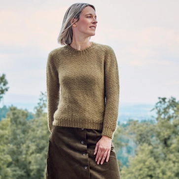 Pull laine mohair col rond pour femme 