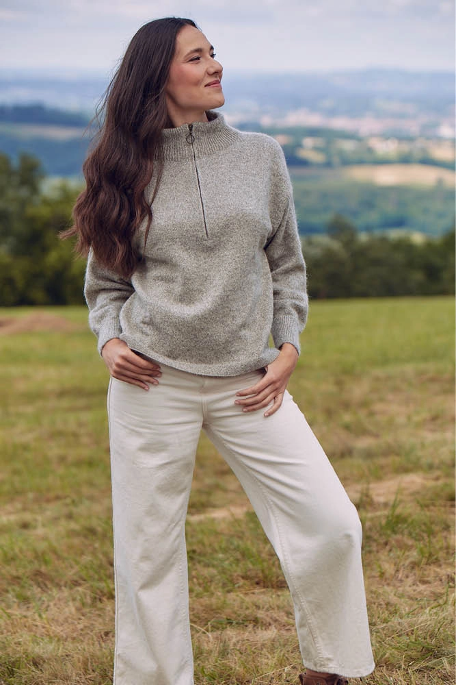 Pull laine yack col chemine femme ymzf 3